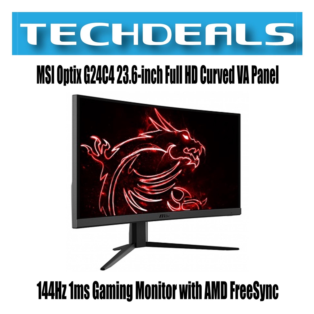 MSI Optix G24C4 23.6inch Full HD Curved VA Panel 144Hz 1ms Gaming