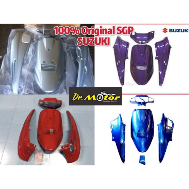Suzuki V100 Cover Set 100 Original Sgp Suzuki Silver Red Blue Purple Shopee Singapore