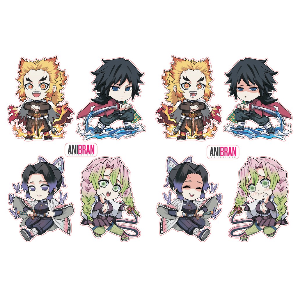 Anime Doujin Fanart Demon Slayer Kimetsu No Yaiba Hashira Sticker For Rengoku Giyu Shinobu Mitsuri Shopee Singapore