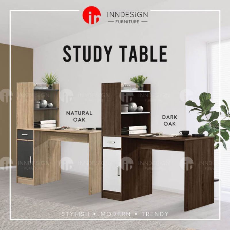 L SHAPE 4FT STUDY TABLE DRAWER (FREE DELIVERY AND INSTALLATION