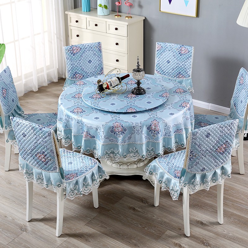 Spot Round dining table tablecloth big round table glass turntable