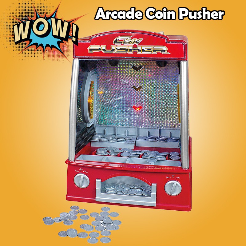 Classic Arcade Coin Pusher With Flashing Lights And Tilt Alarm Shopee Singapore