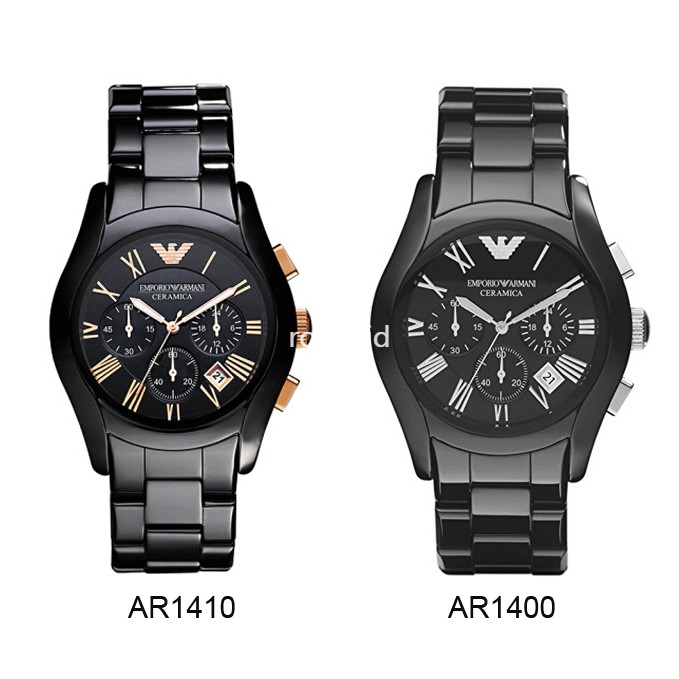 armani ceramic black watch
