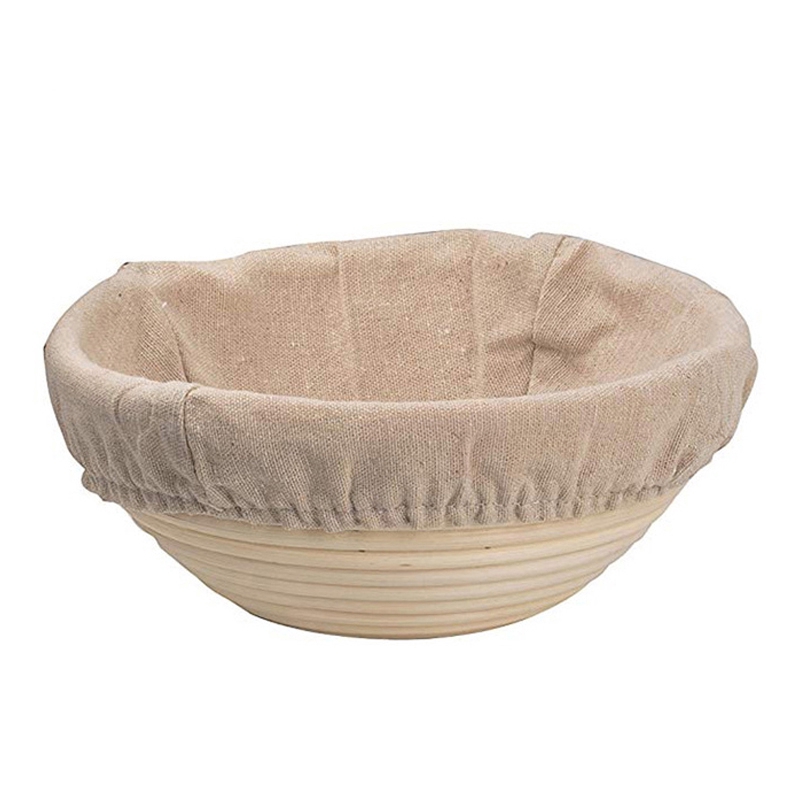 Round Rattan Bread Proofing Baskets With Liner / Natural Oval Rattan