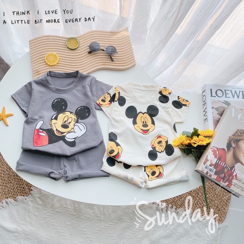 Mickey clothes set in 2 colors for baby 