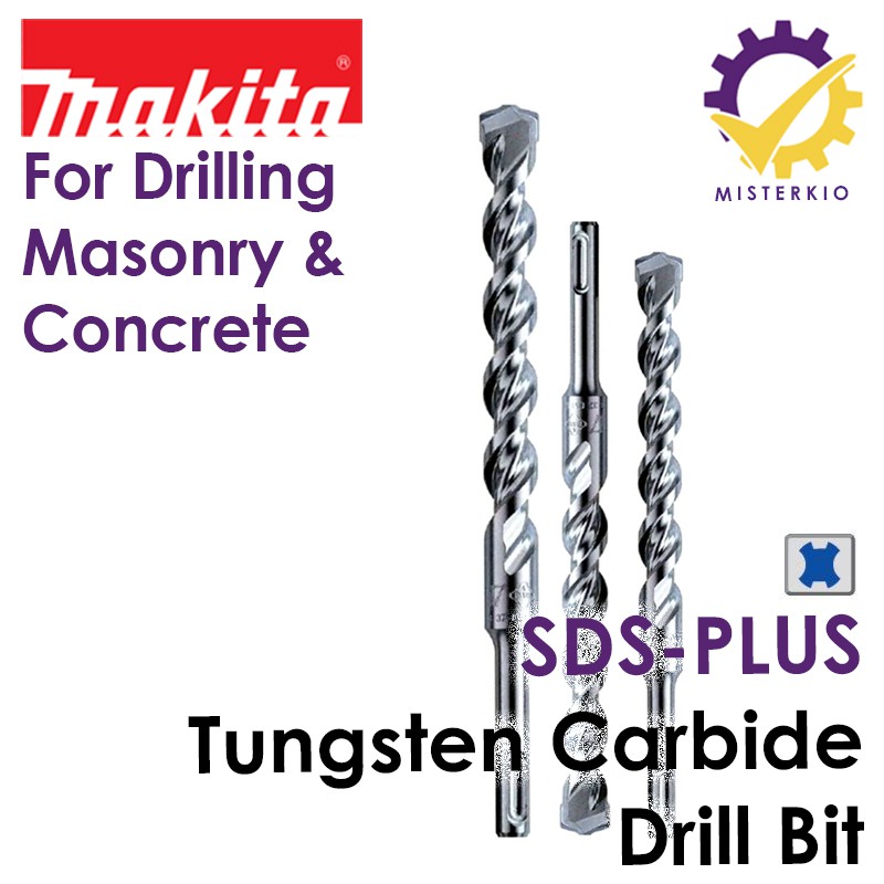 16PCS SDS Plus Drill Bit Rotary Hammer Concrete Masonry Drill Bits Carbide Tip 