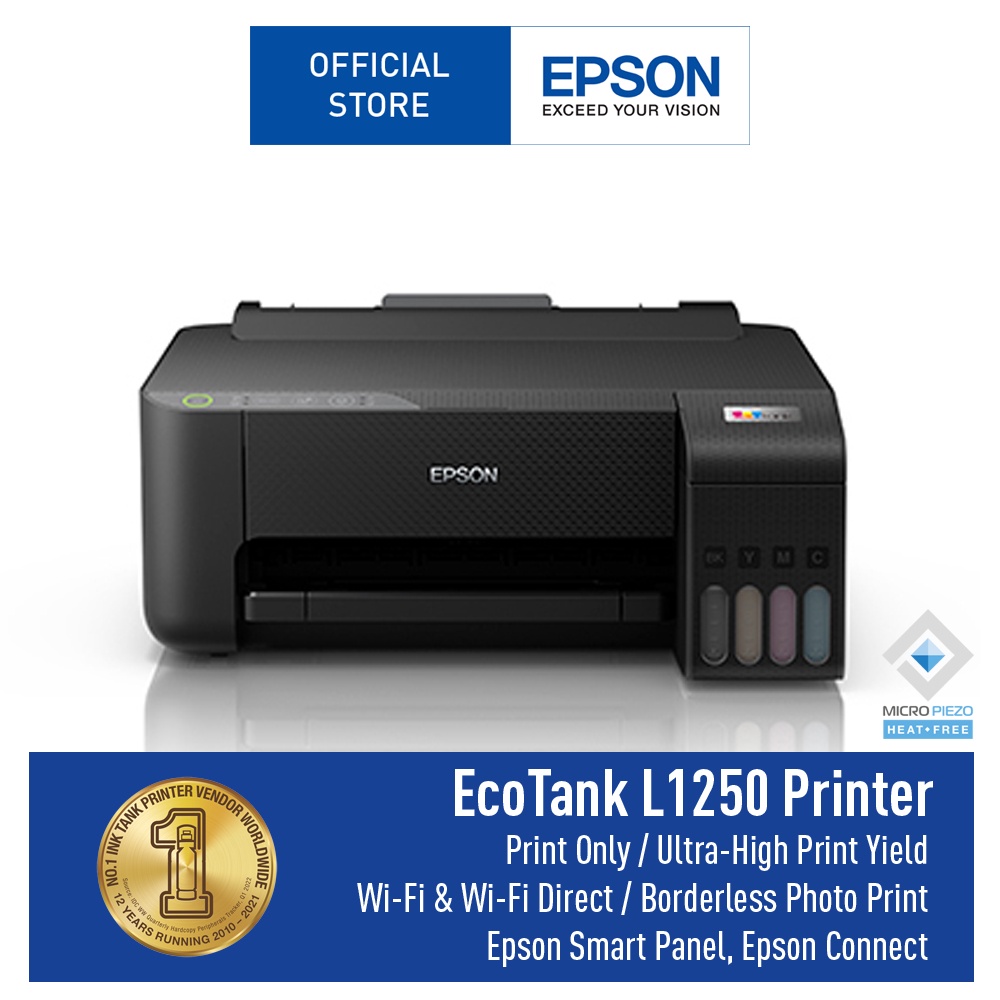 Epson Ecotank L1250 A4 Wi Fi Ink Tank Printer Shopee Singapore 7901