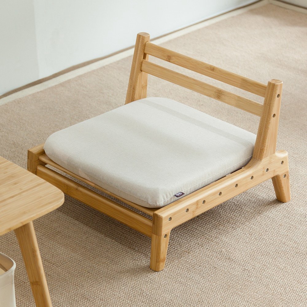 Meditation Seat With Cushion Tatami Chair Floor Backrest Chair Home Living Room Bamboo Furniture Japanese Legless Zaisu Chair Shopee Singapore