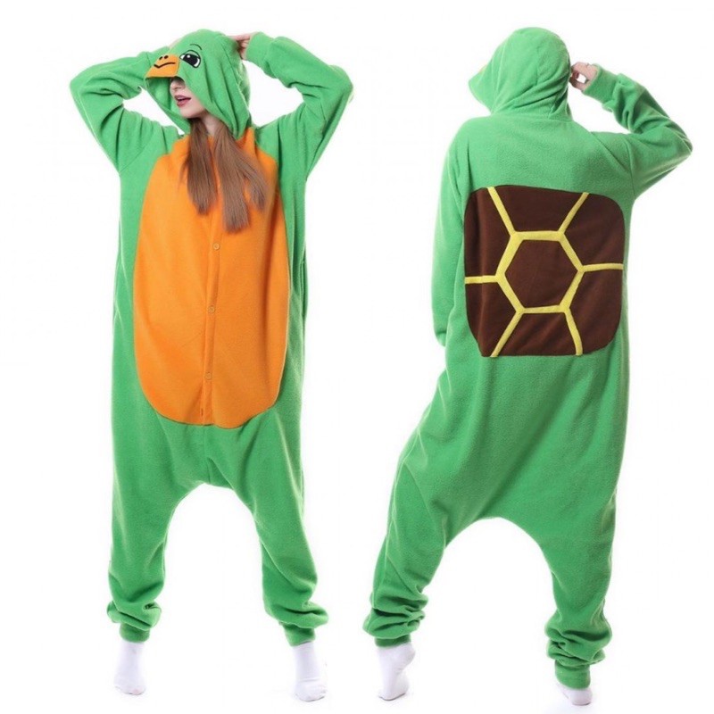 Turtle Onesie One-Piece Pajamas Animal Cosplay Costume Halloween Xmas Gift 