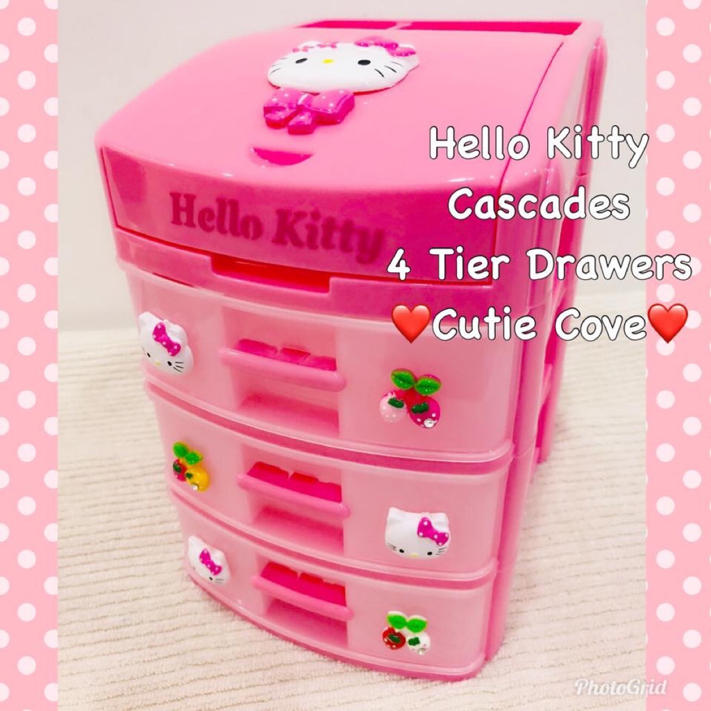 Hello Kitty Cascades 4 Tier Drawers Shopee Singapore