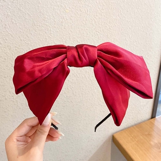 Image of thu nhỏ EXPEN Simple Bow Hair Hoop Cute Hairband Headband Oversized Wild Fashion Solid Color Sweet Girls Hair Accessories pink/beige/blue #2