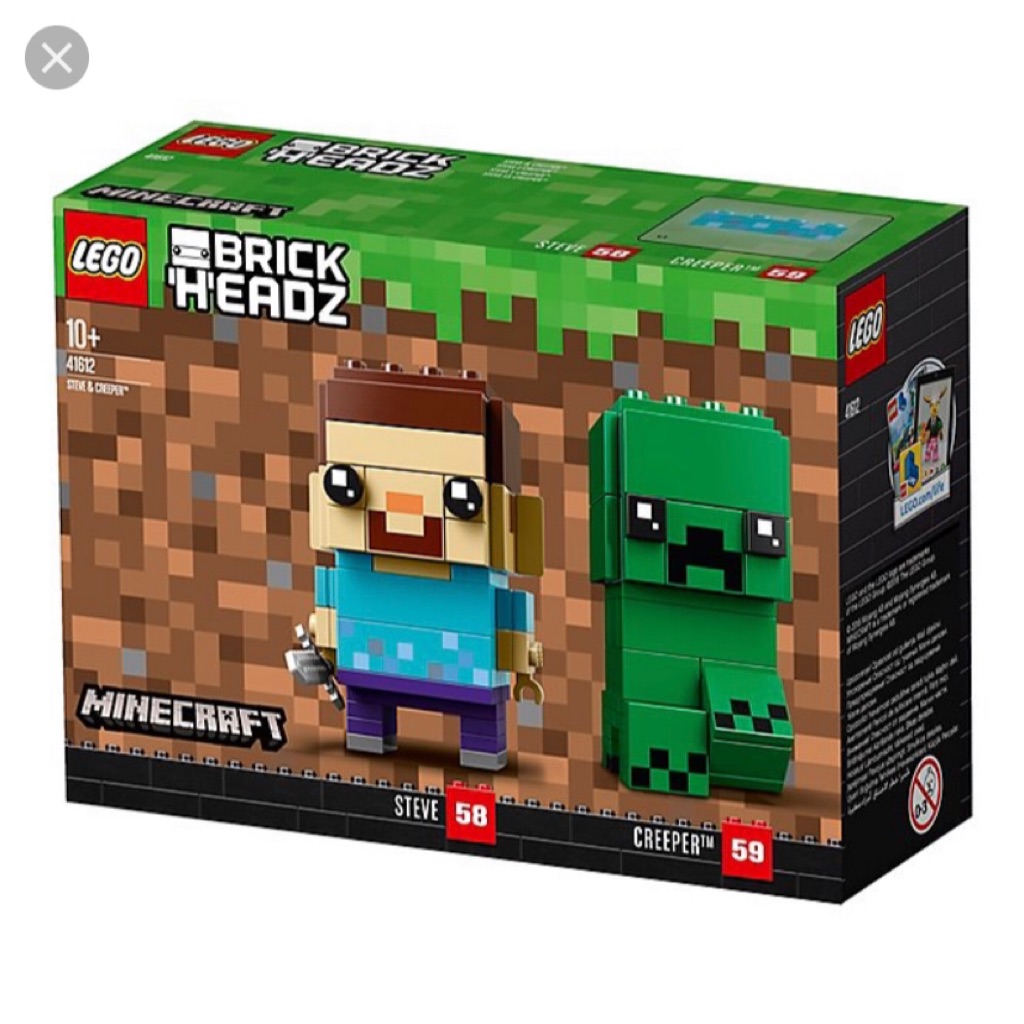 lego brickheadz steve & creeper