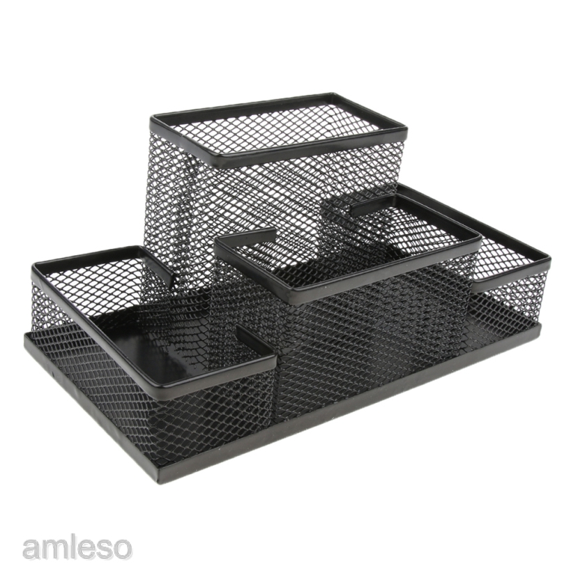 Smooth Finely Polish Office Mesh Desk Accessories Organizer 4