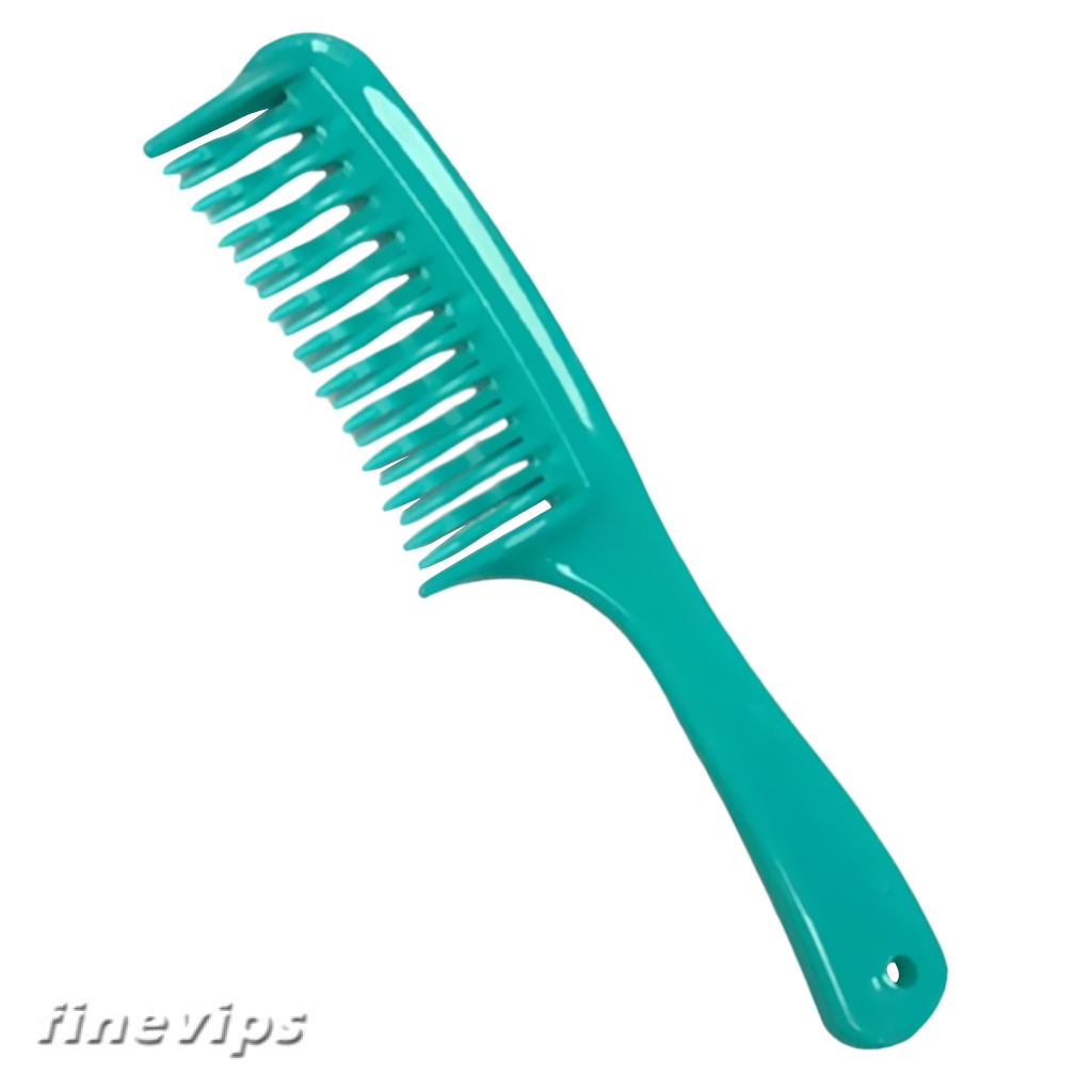 Double Row Tooth Detangler Hair Comb Shampoo Comb With Handle for Long
