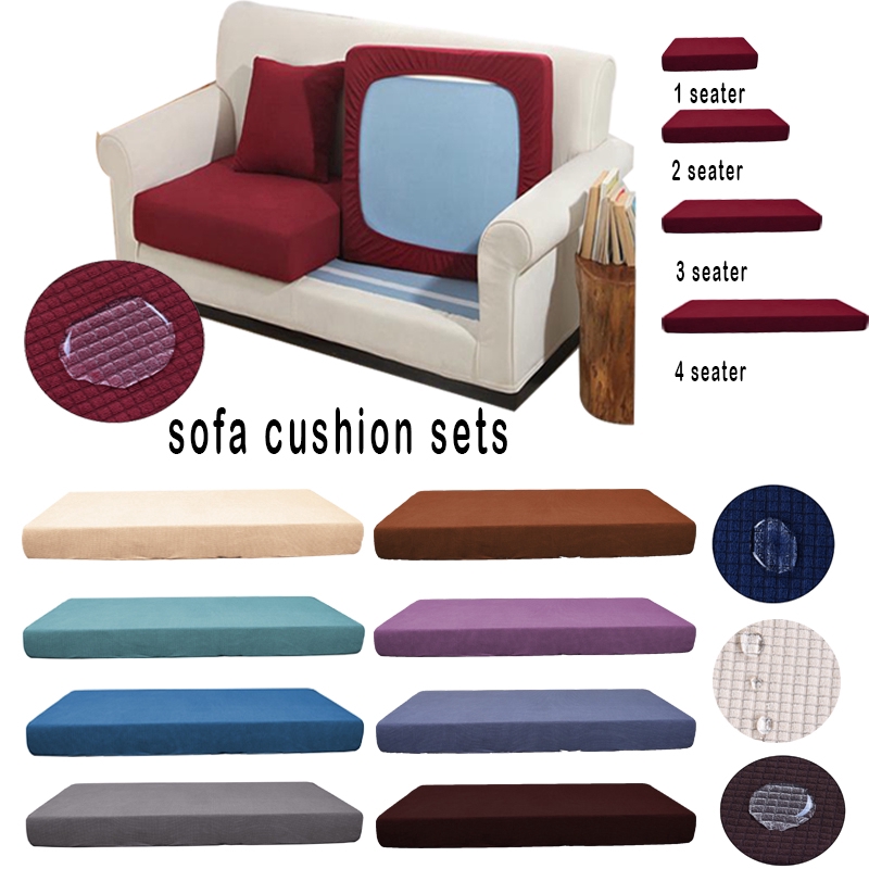 Waterproof Sofa Seat Cover Stretch Slipcovers Sectional Elastic Stretch Patchwork Sofa Cover 1/2
