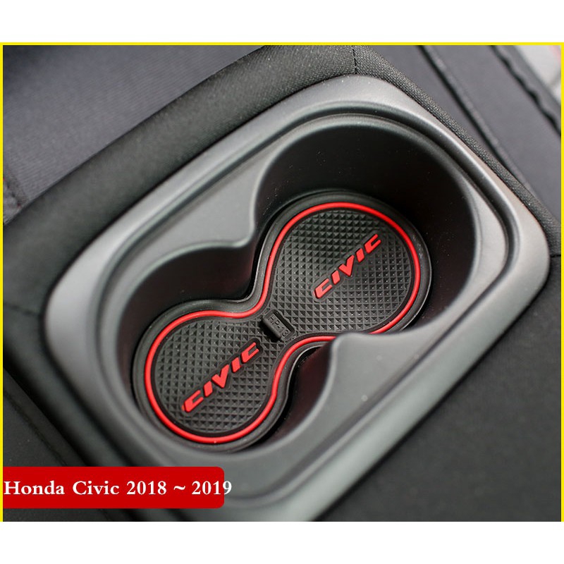 Honda Civic 18 19 Interior Slot Mat Rubber Car Mat Tray Mat Shopee Singapore