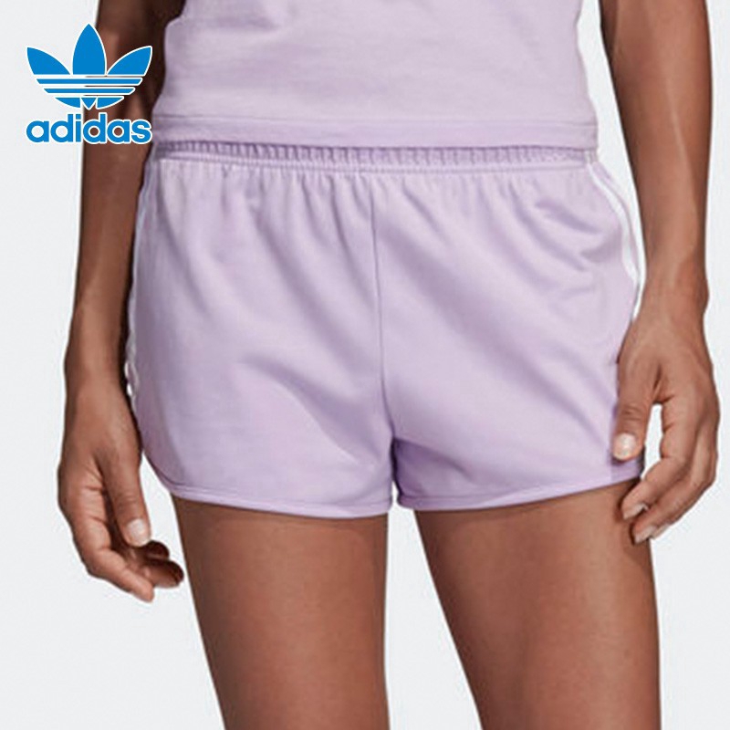 purple adidas shorts womens