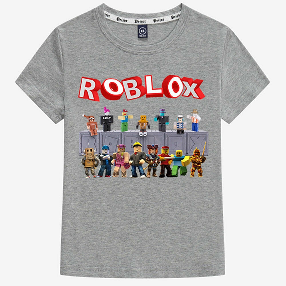 New Roblox Boys Girls Short Sleeve T Shirts Cotton Tops Tee Shirts Clothes Gift Shopee Singapore - fashion top bottoms roblox set kids clothes t shirt pant boy girl suit shopee singapore