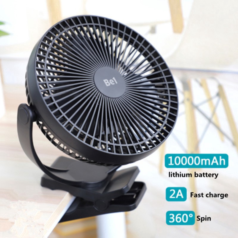 【hot Battery Powered Clip On Fan 8 Inch Rechargeable Personal Fan 4 Speed Usb Portable 5752