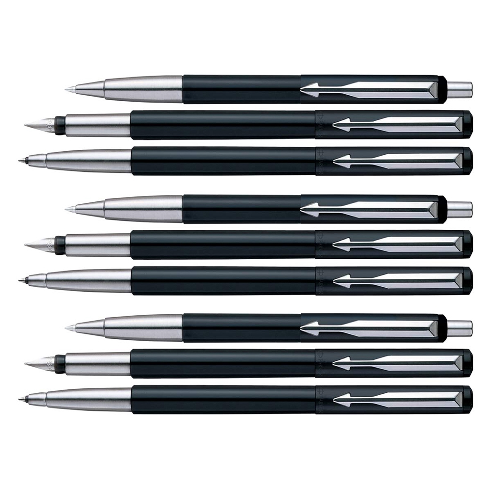 Parker Vector Standard Fountain Pen Roller Ball Pen and Ball Pen Black