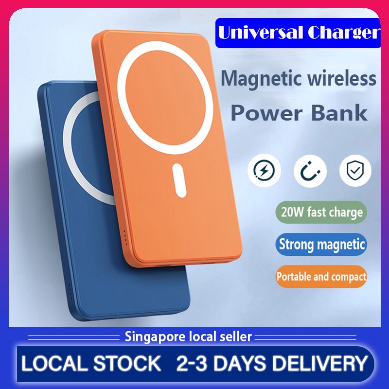 Wireless Power Bank 10000mAh 15W Magnetic Fast Charging External Auxiliary Battery Pack