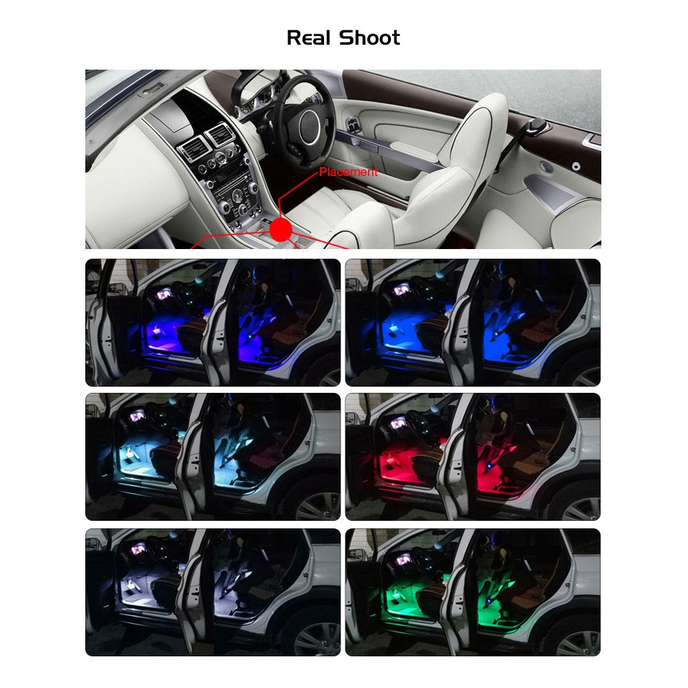 Car Led T10 Drl Rgb Remote Car Motorcycle Dusk Lights Remote Four