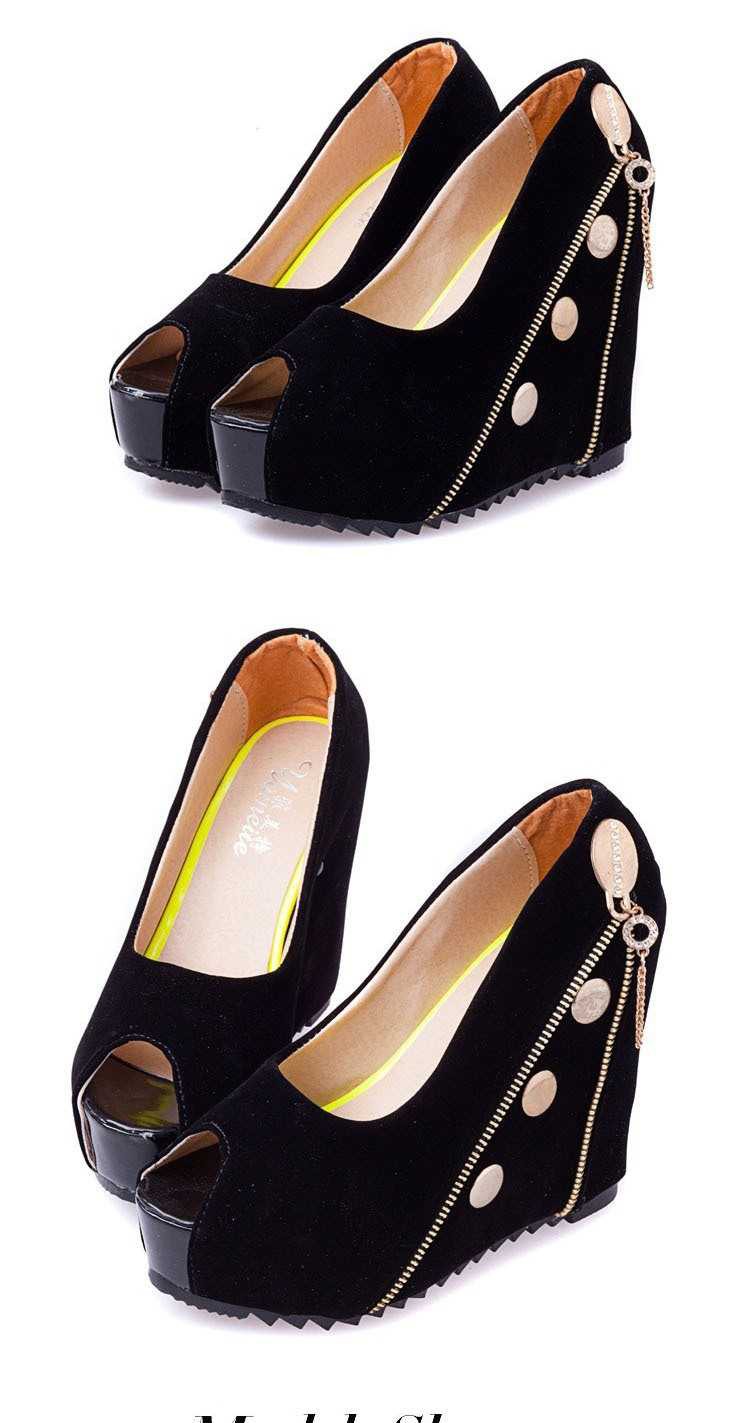 closed toe high wedges