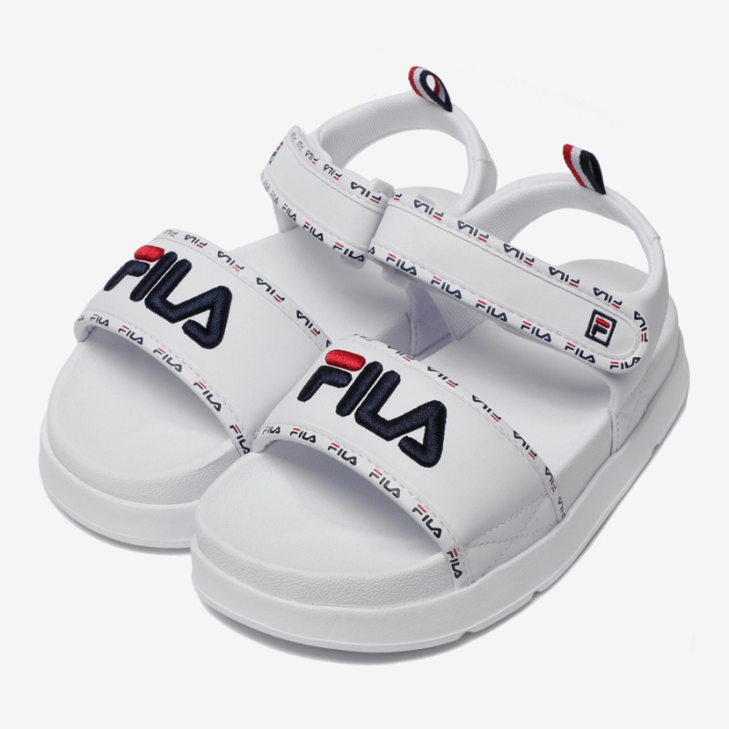 white fila sandals