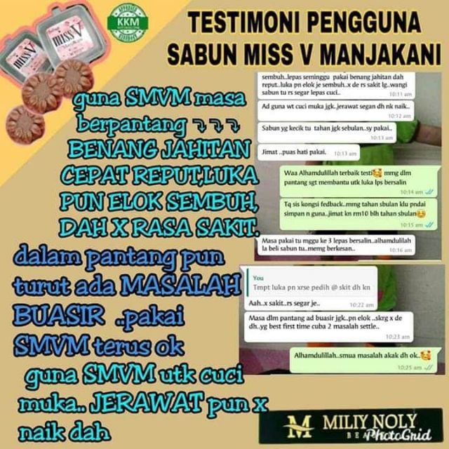 Sabun Miss V Manjakani Miliy Noly Shopee Singapore