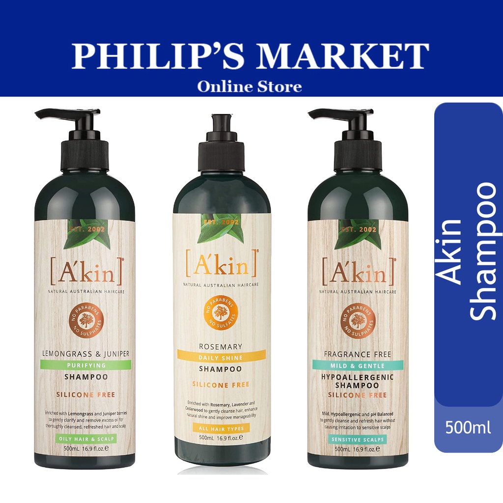 Akin Silicone Free Shampoos 500ml Shopee Singapore