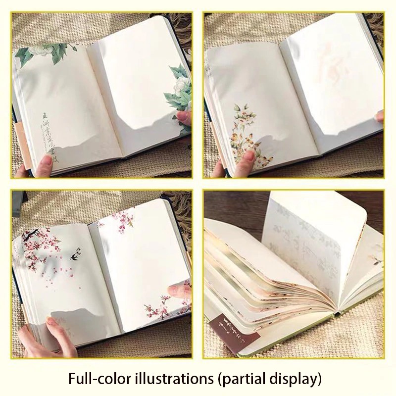 Creative Chinese style notebook student literature travel diary planner 