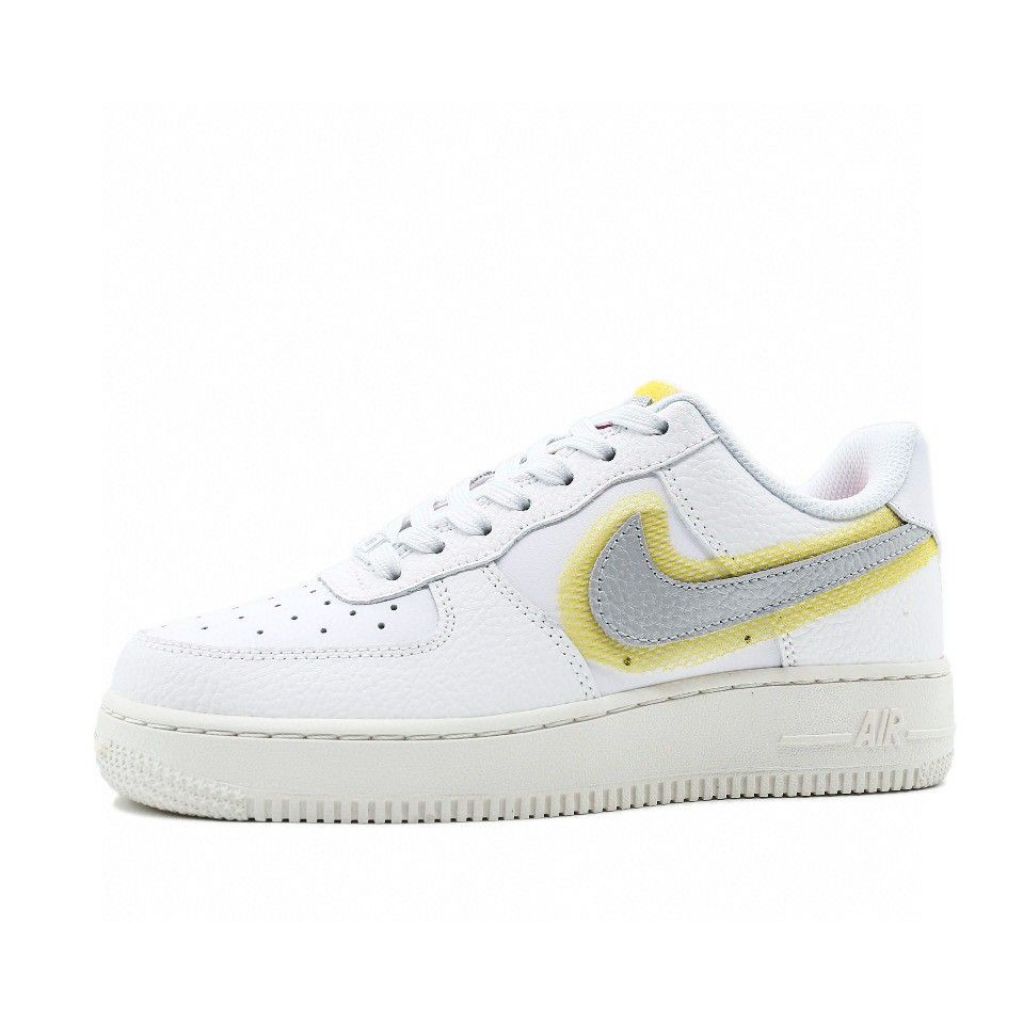 nike yellow and white air force 1