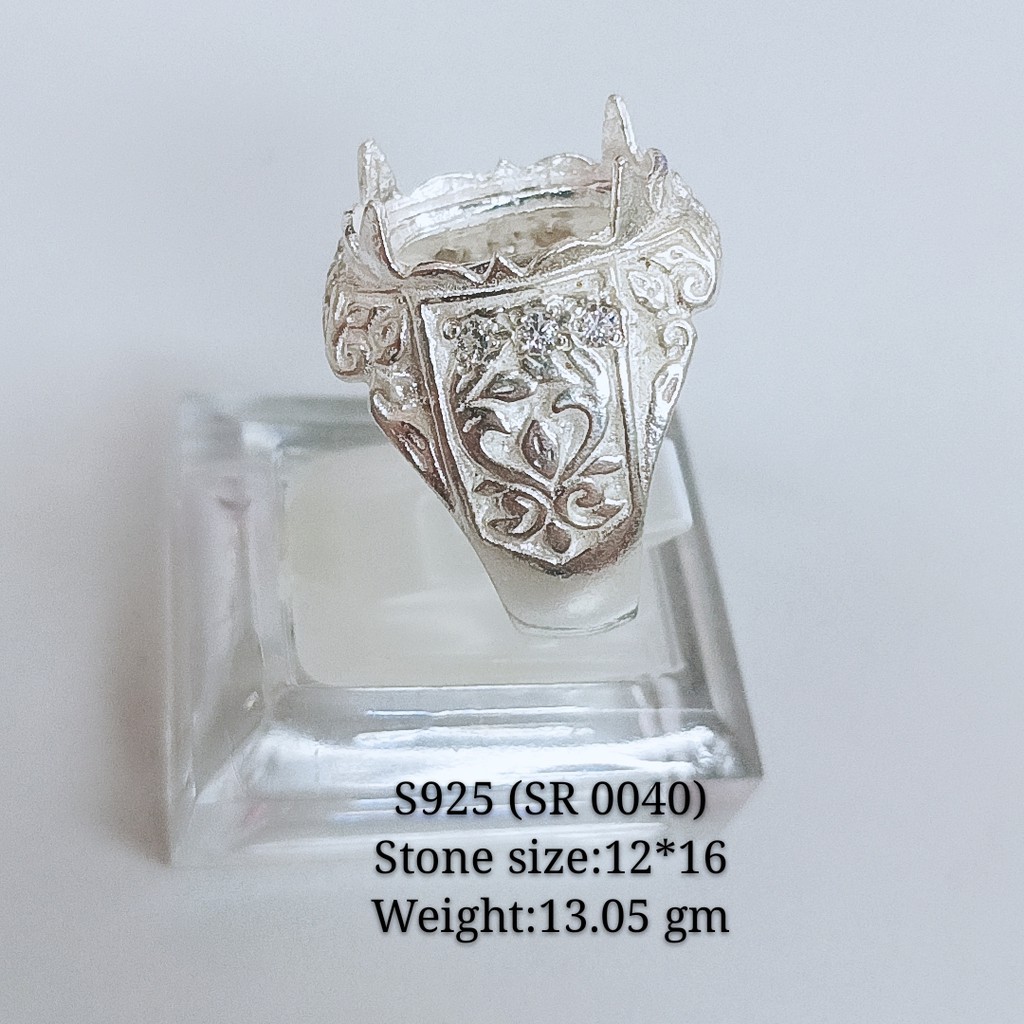 Diy Sarung Cincin Kosong Perak 925 Empty Ring S925 Sterling Silver éŠ€æˆ'æŒ‡ç©ºæ‰˜ Sr 0040 12mm 16mm Shopee Singapore