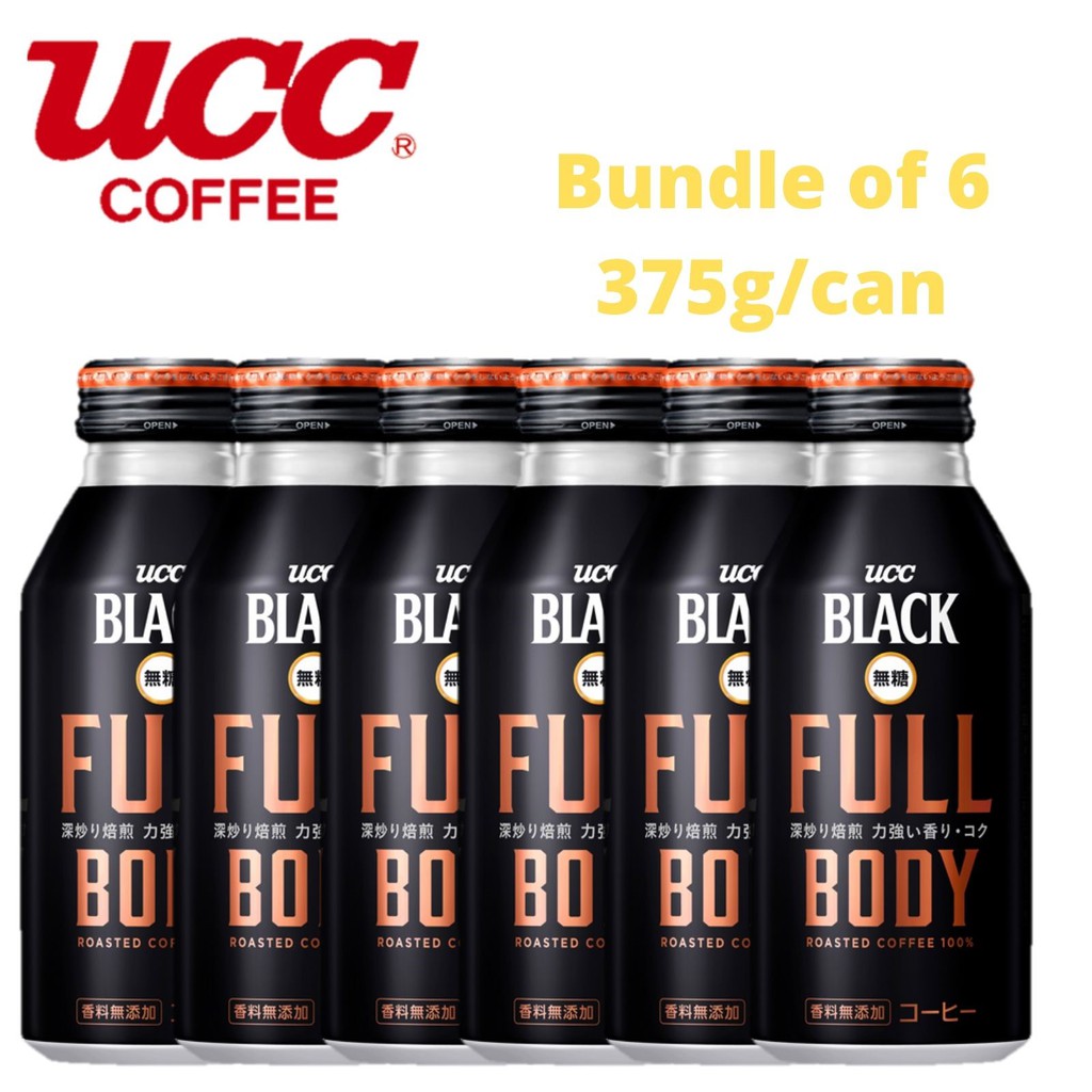 Bundle Of 6 Ucc Black Full Body 100 Roasted Coffee Sugar Free 375g Shopee Singapore