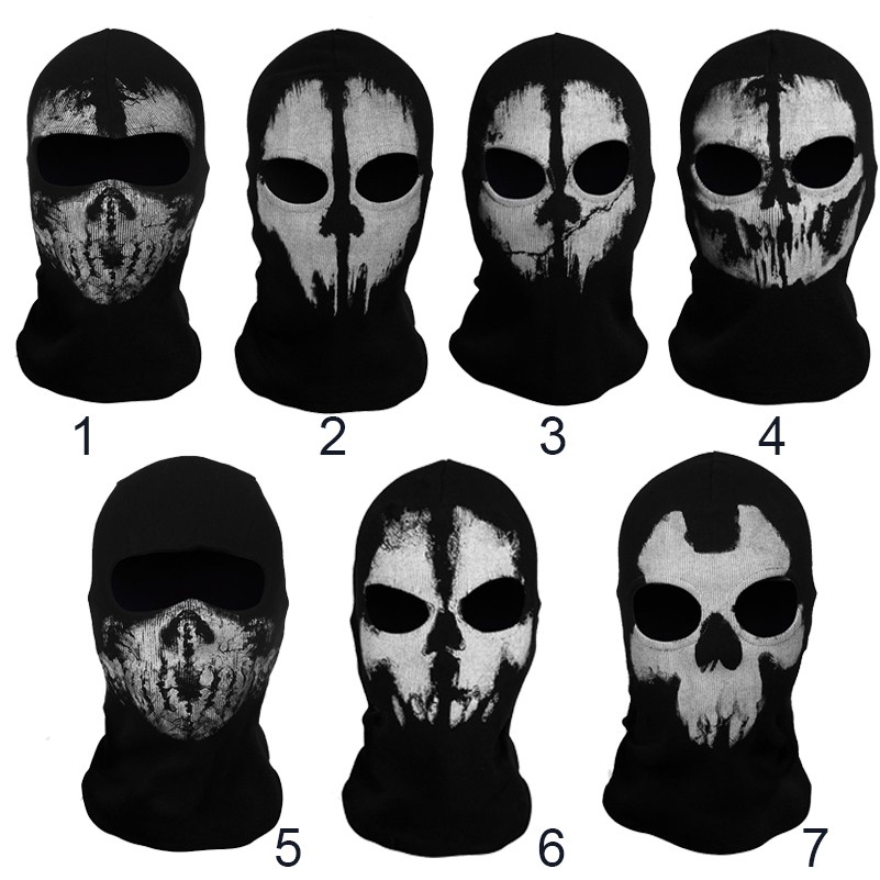Call Of Duty Cod Cs Balaclava Ghost Skull Mask Face Hood Biker Halloween Cosplay Shopee Singapore - skull balaclava roblox