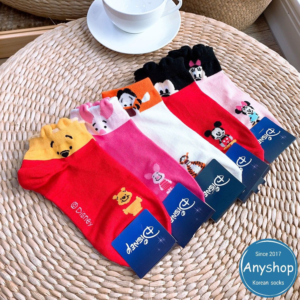 Anyshop Korean Socks Exclusive Disney Mickey Minnie Pooh Piglet Tigger ...