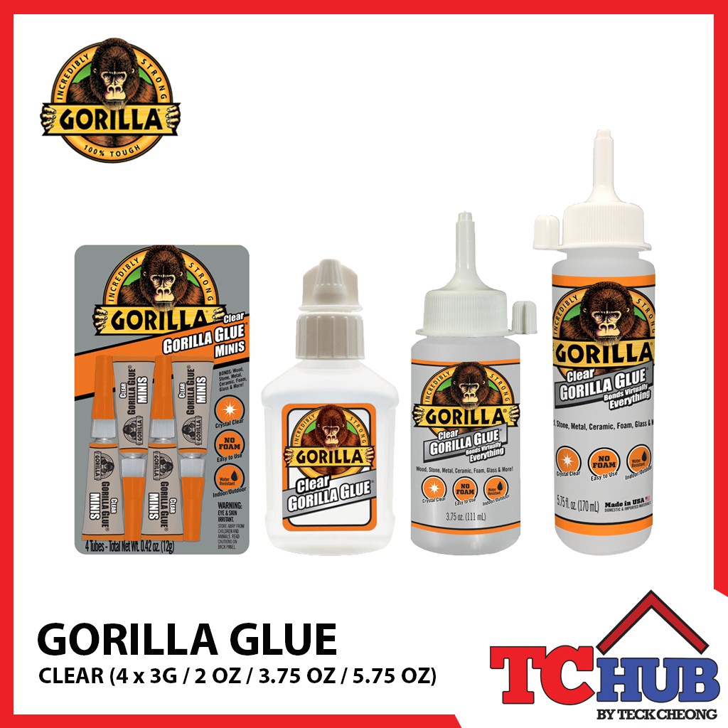 Gorilla 20g Super Glue, 10-Pack, Clear, 10 Pack 
