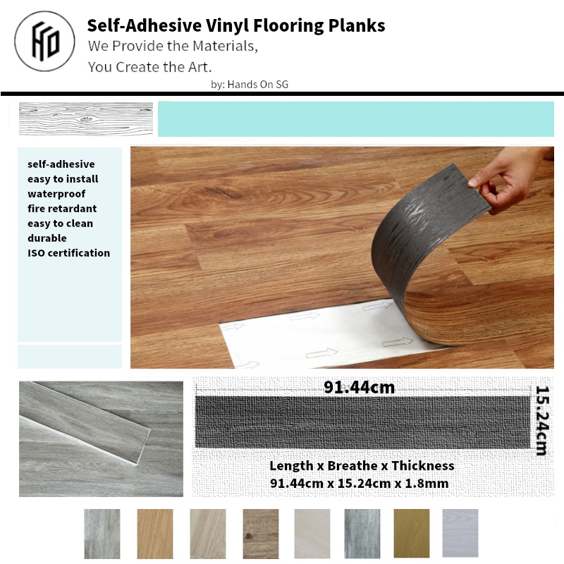 Hands On! Self-Adhesive Vinyl Flooring | Shopee Singapore