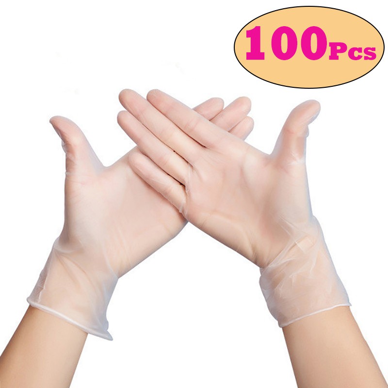 transparent plastic gloves