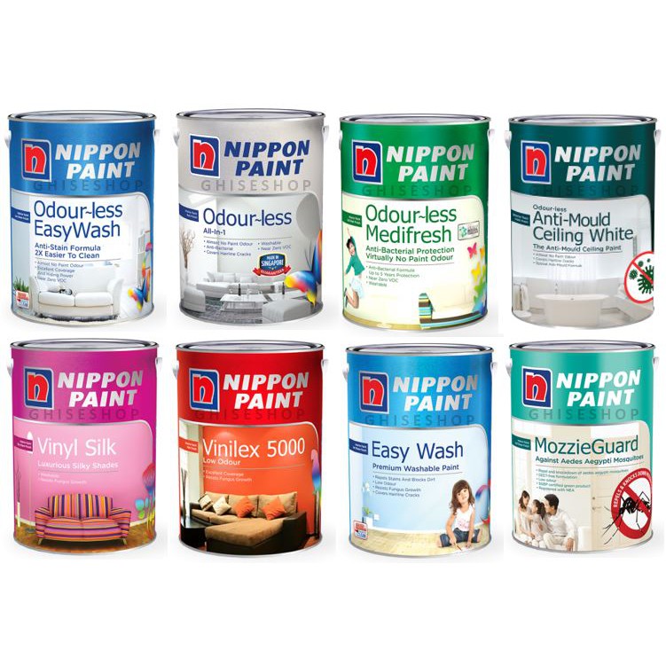 NIPPON PAINT Interior Paint 1 Liter Odourless, Vinilex, Antimould