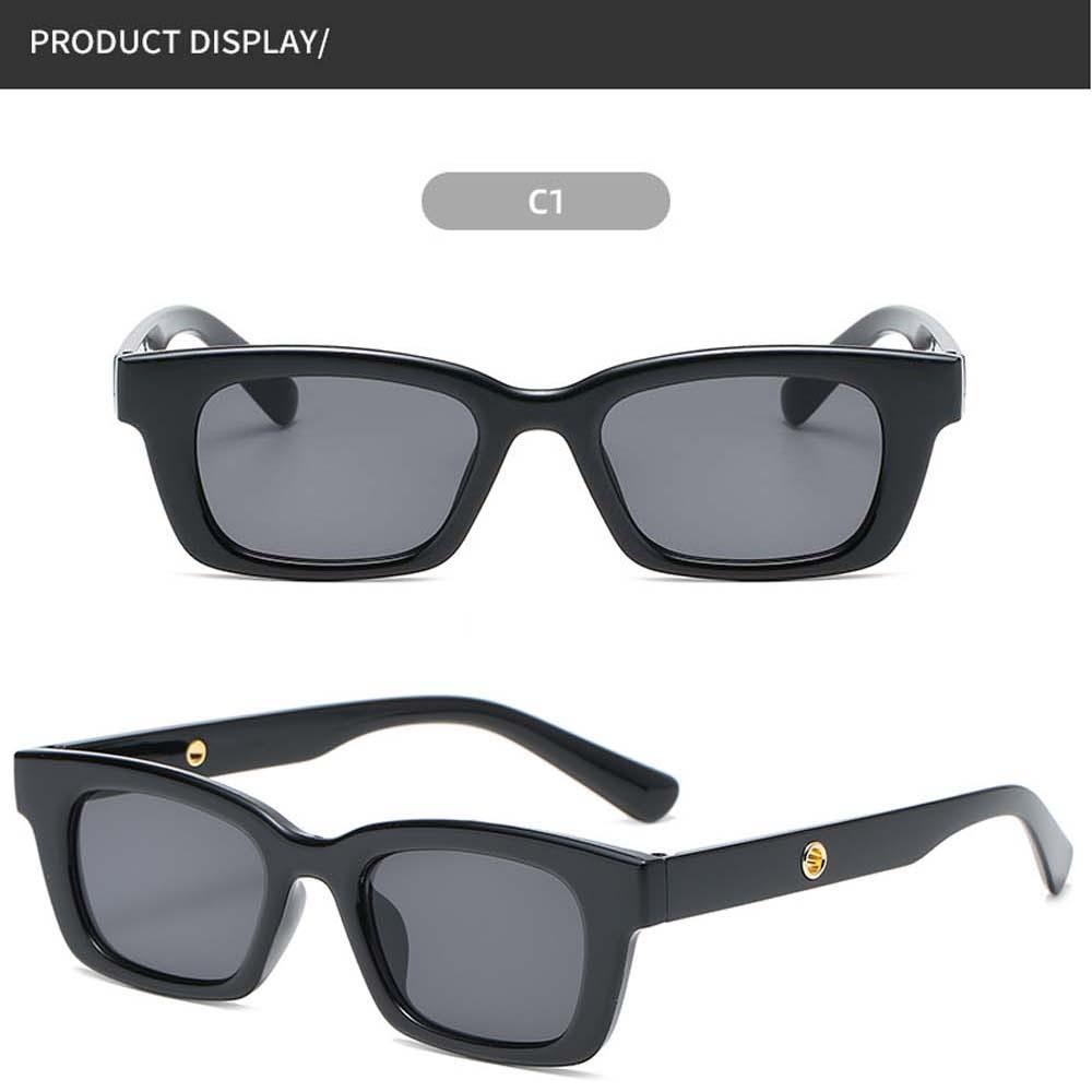 Image of MOCHO Rectangle Sunglasses Retro 90s Vintage Street Shot Narrow Square Frame Ladies Outdoor Eyewear #8