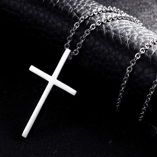 Image of thu nhỏ Bbyter Titanium Steel Cross Pendant Necklace for Men Women Minimalist Jewelry Male Female Prayer Necklaces #1