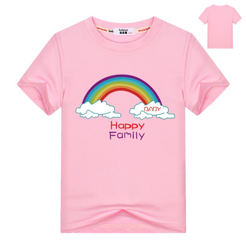 Teens Girl Cartoon Kawaii T Shirt Girls Graphic Tee Rainbow Floral