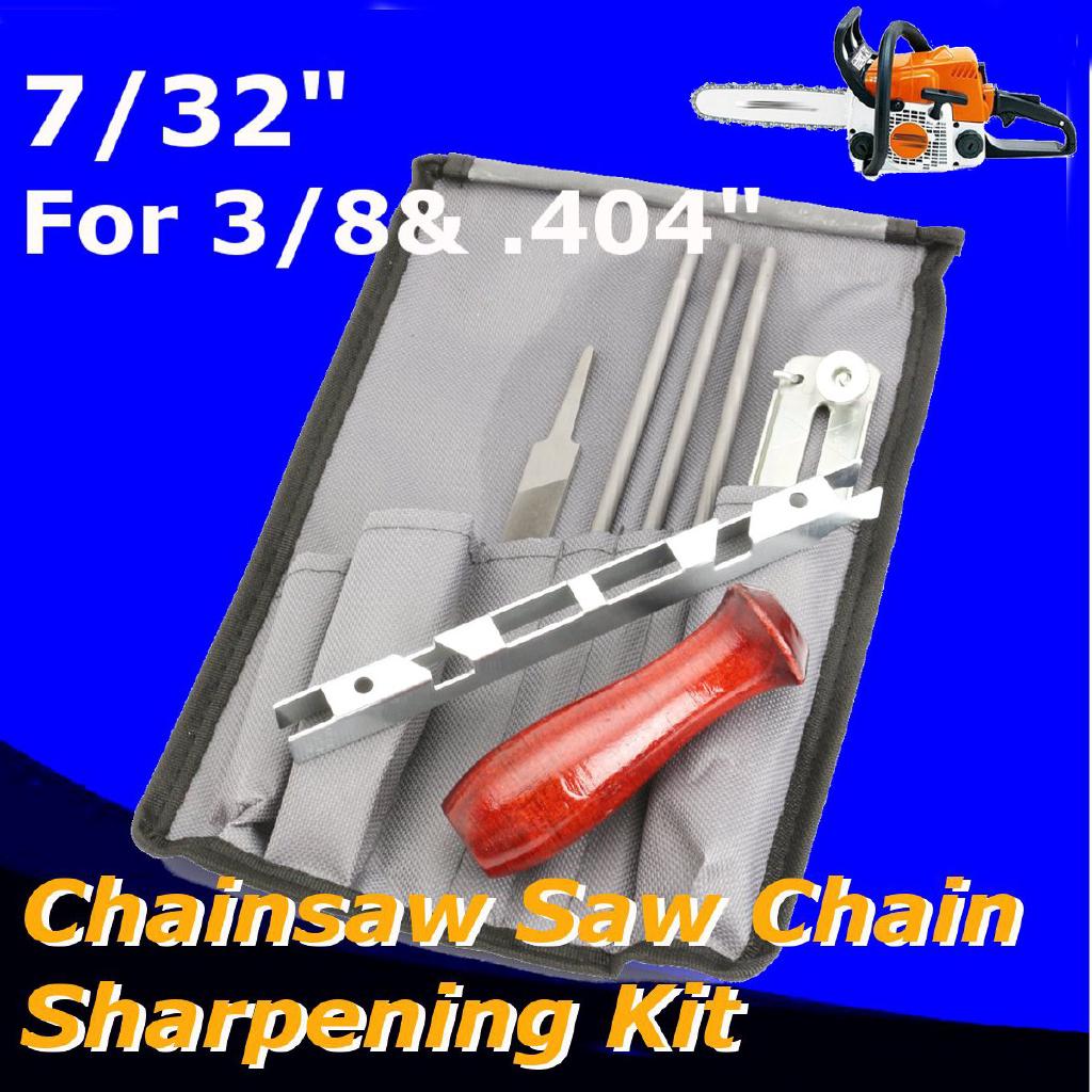8pcs Chainsaw Saw Chain Sharpening Kit Flat File Handle