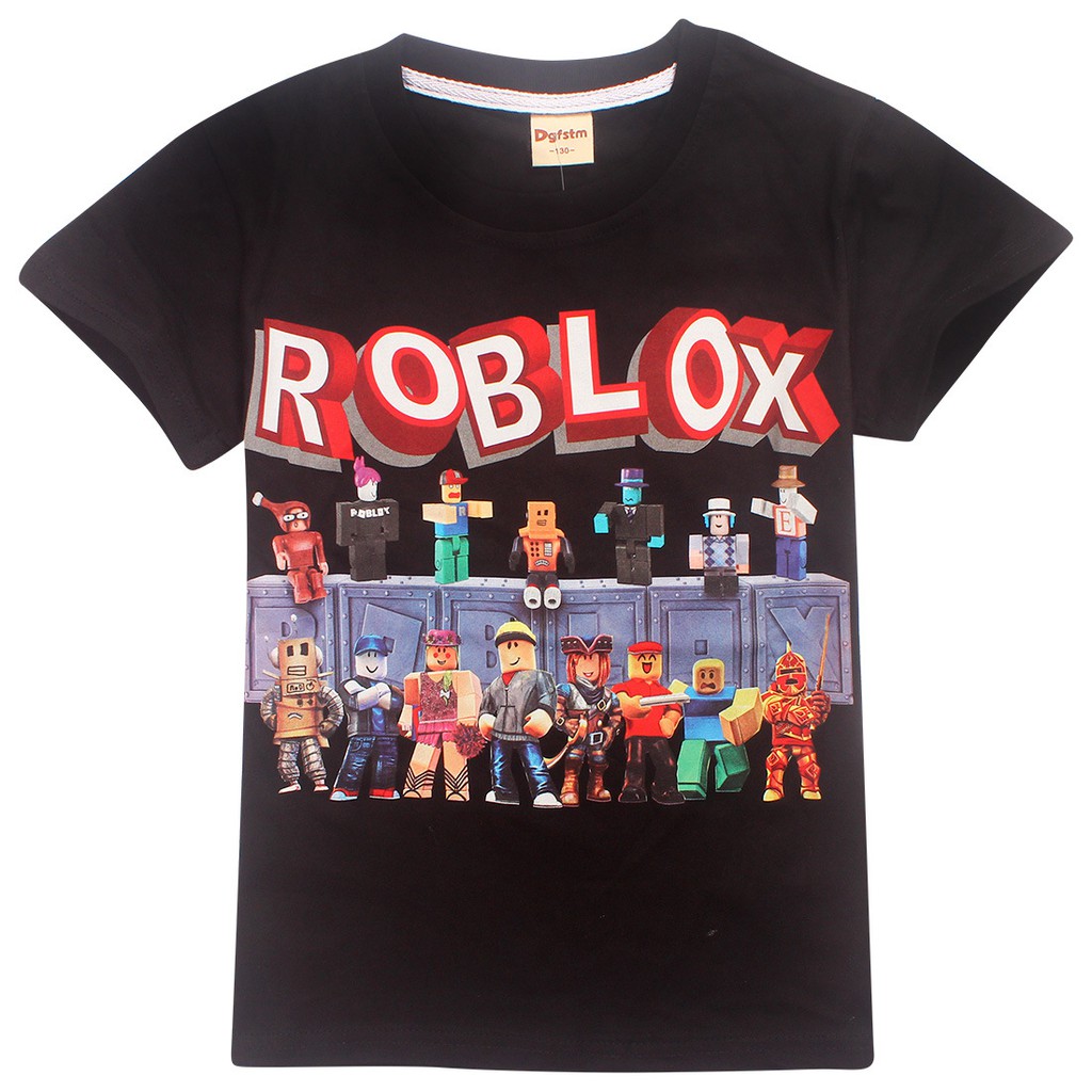 2019 Kids Boys T Shirts 3d Roblox Cartoon T Shirt Family Games Tops Tees For Boys Girls 100 Cotton Made Shopee Singapore - minecraft pocket edition t shirt youtuber roblox roblox tee