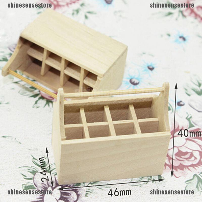 1 12 Miniature Cute Wooden Toolbox Dollhouse Diy Doll House Decor