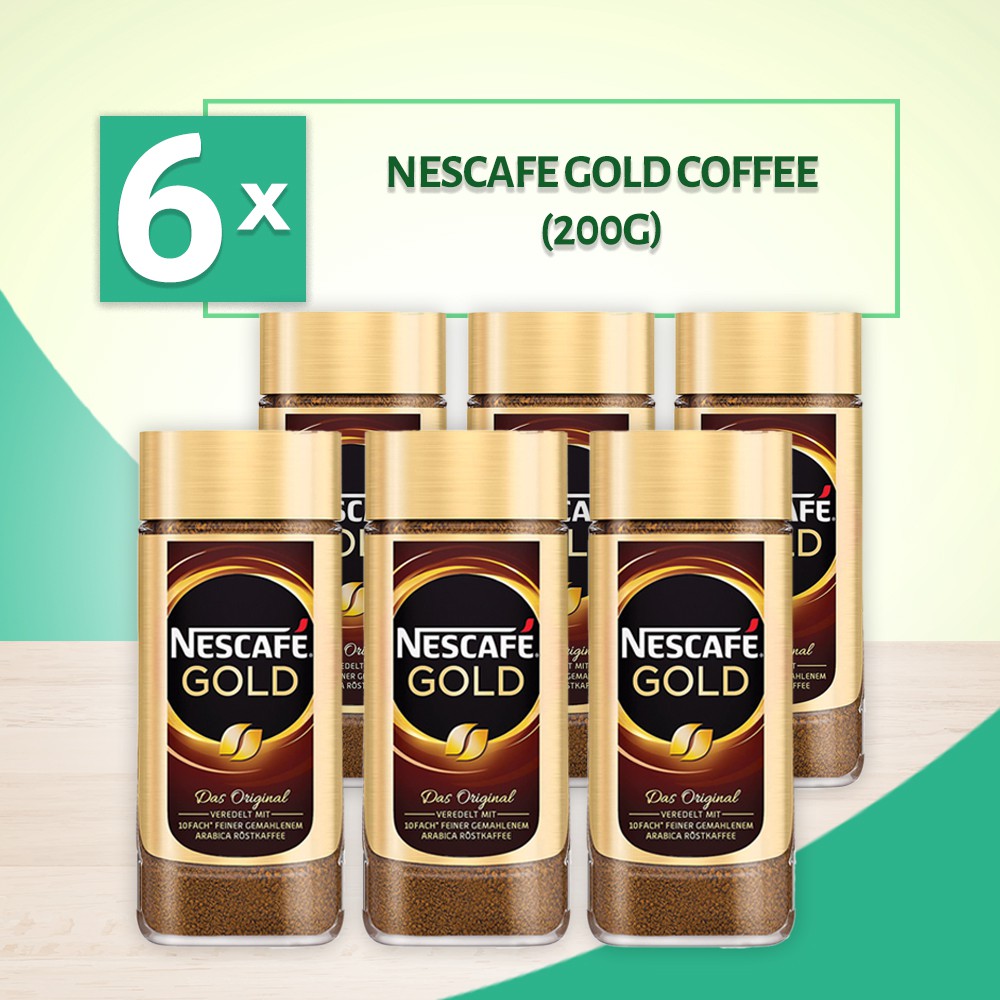  Bundle of 6 Nescafe Gold Blend Instant Soluble Coffee 