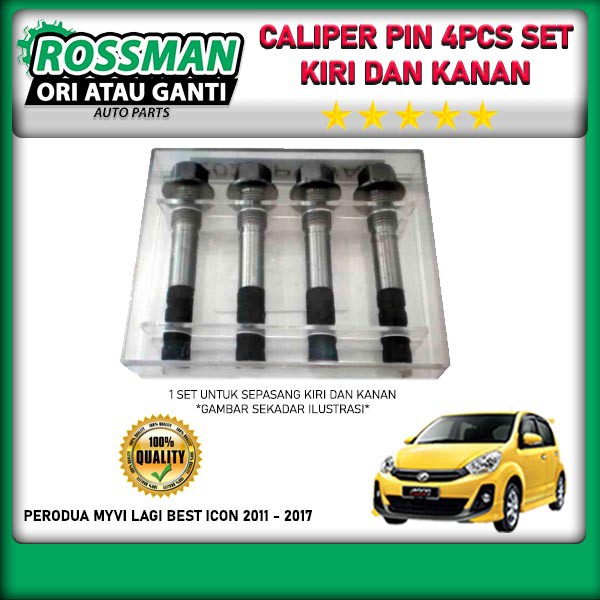 Shop Malaysia Perodua Myvi Lagi Best Icon 2011 2017 Axia Bezza Front Brake Disc Caliper Bolt Pin Set Shopee Singapore