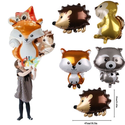 Woods Animal Balloons Raccoon Hedgehog Fox Helium Ballon Happy Birthday 