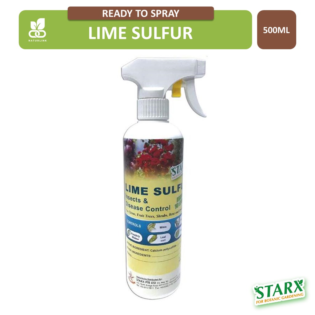 Starx Lime Sulfur For Insects Disease Control 500ml Ready To Spray Shopee Singapore